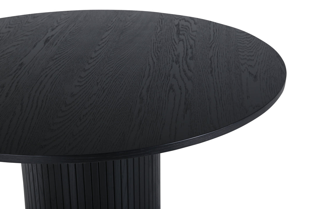 Venture Home Bianca Round Dining Table - Black / Black Veneer