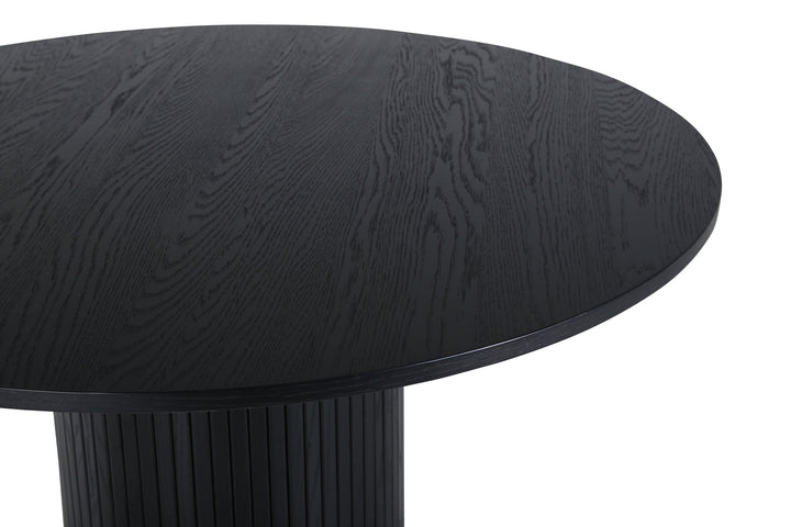 Venture Home Bianca Round Dining Table - Black / Black Veneer