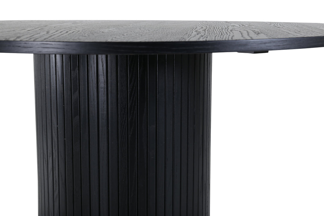 Venture Home Bianca Round Dining Table - Black / Black Veneer