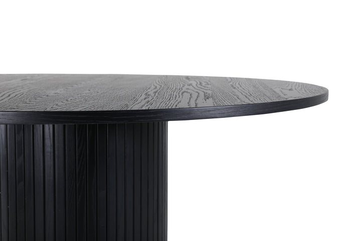 Venture Home Bianca Round Dining Table - Black / Black Veneer
