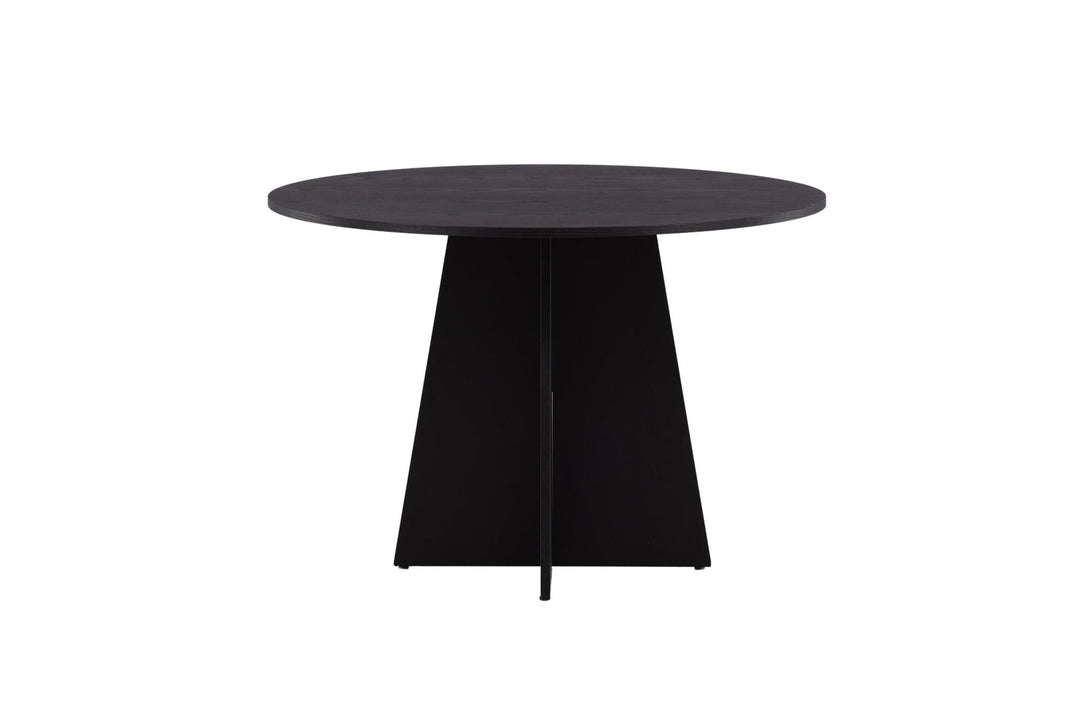 Venture Home Bootcut Round Dining Table - Black / Black Fanéer