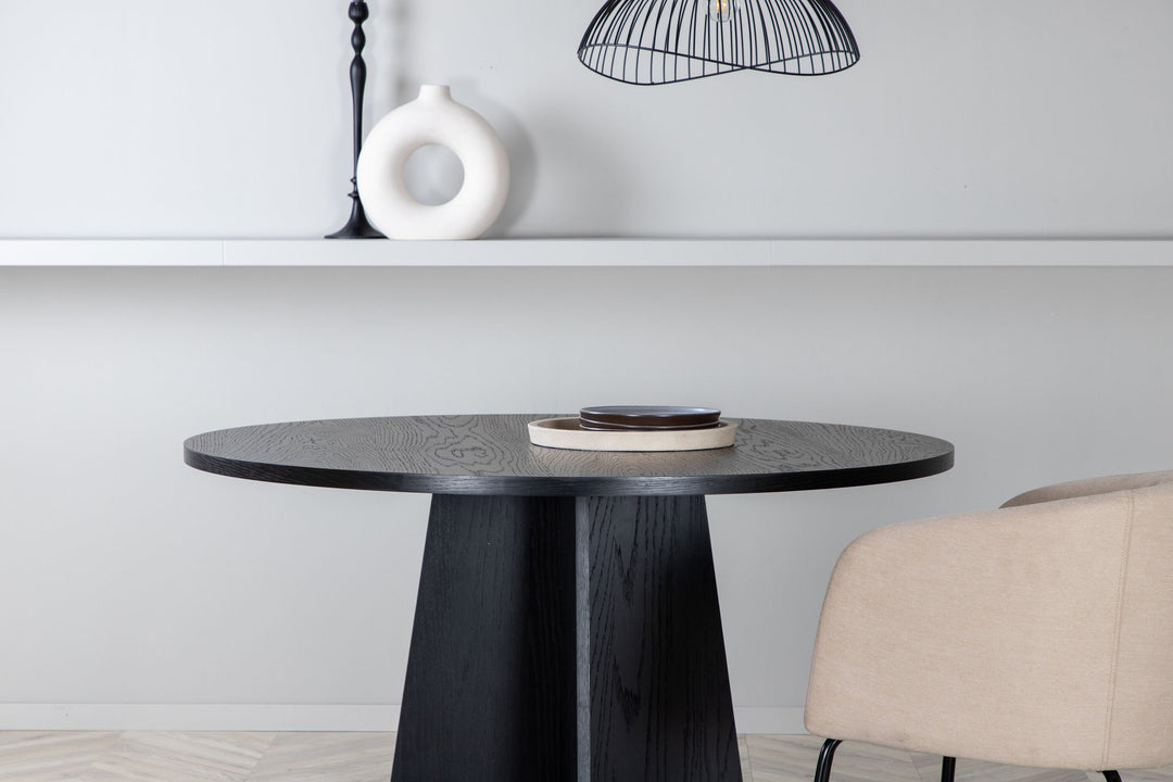 Venture Home Bootcut Round Dining Table - Black / Black Fanéer