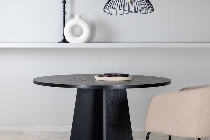 Venture Home Bootcut Round Dining Table - Black / Black Fanéer