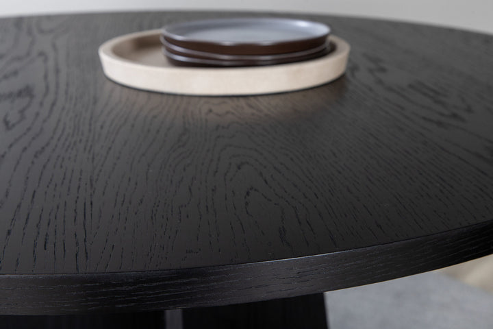 Venture Home Bootcut Round Dining Table - Black / Black Fanéer