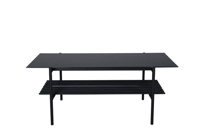 Venture Home Von Staf Sofa Table - black / Black Glass Marble