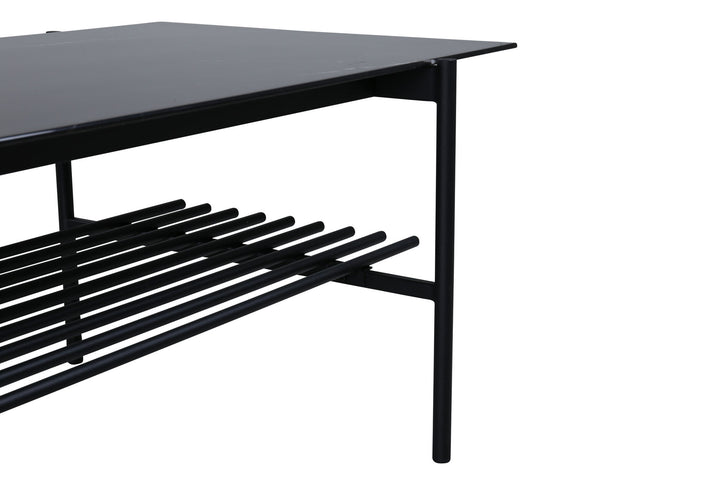 Venture Home Von Staf Sofa Table - black / Black Glass Marble