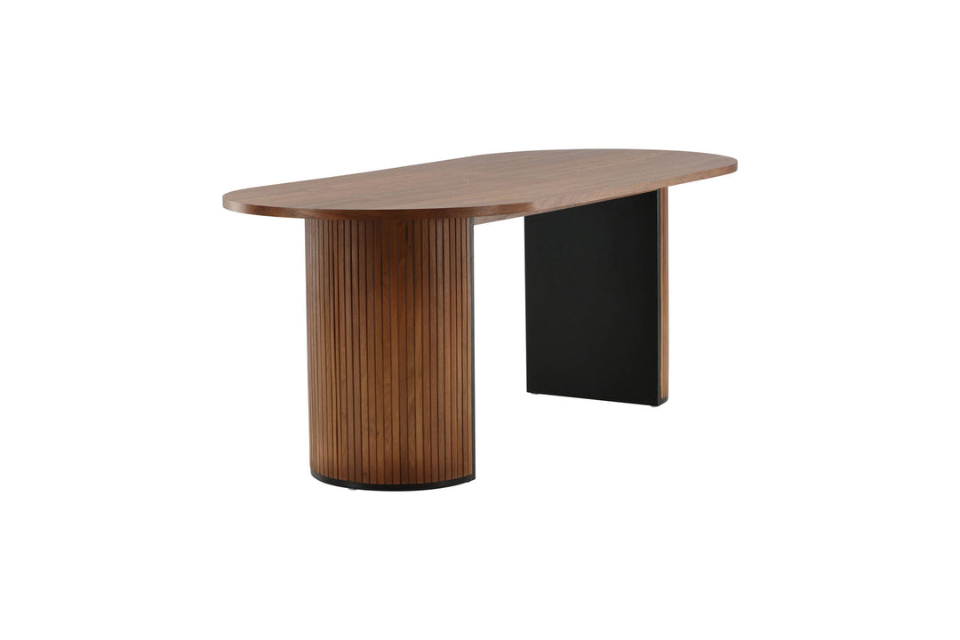 Venture Home Bianca Oval Dining Table - Walnut / Walnut Veneer