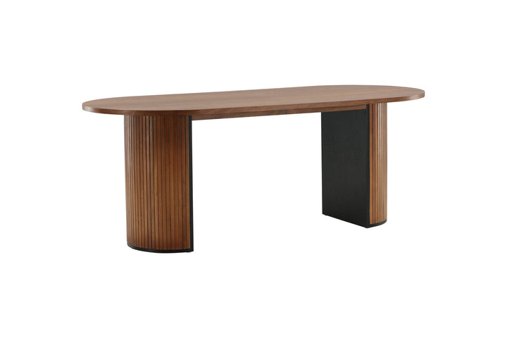 Venture Home Bianca Oval Dining Table - Walnut / Walnut Veneer