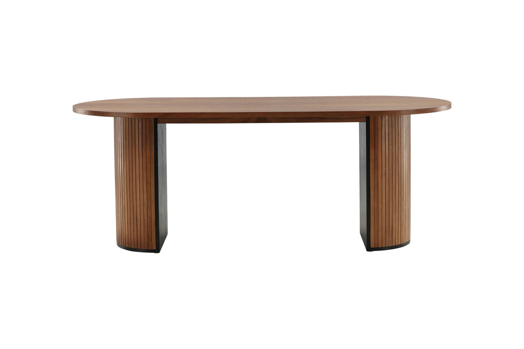 Venture Home Bianca Oval Dining Table - Walnut / Walnut Veneer