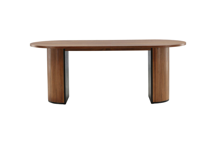 Venture Home Bianca Oval Dining Table - Walnut / Walnut Veneer