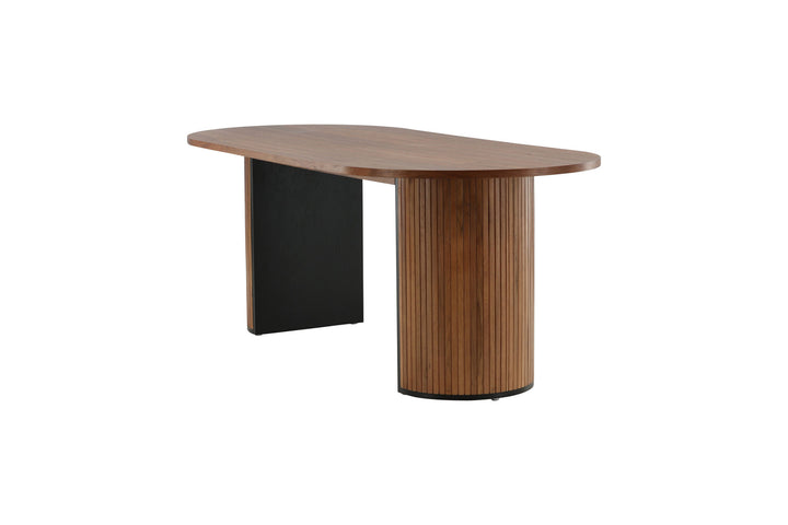 Venture Home Bianca Oval Dining Table - Walnut / Walnut Veneer