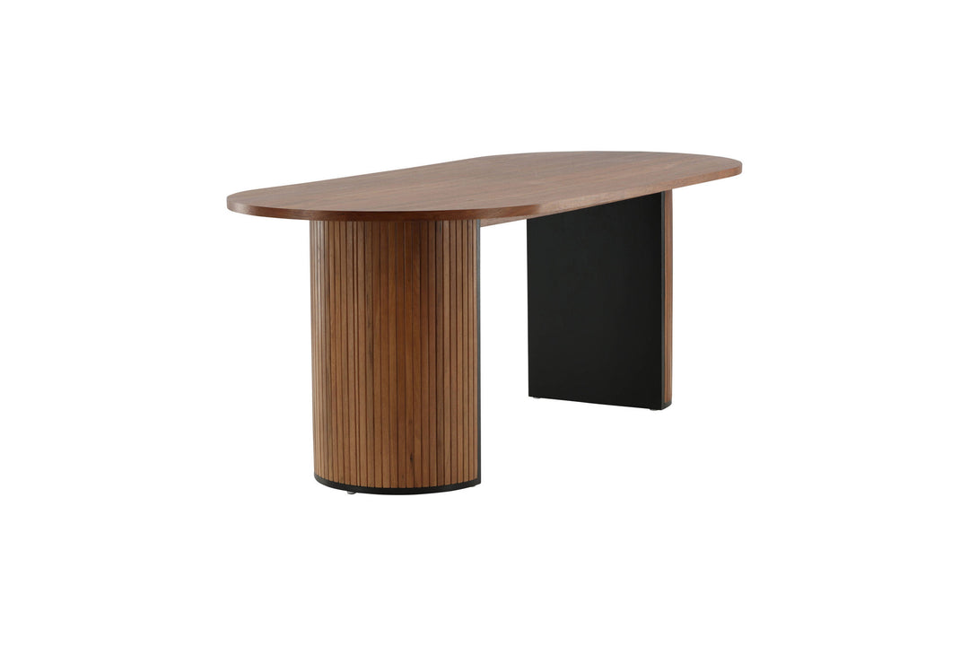 Venture Home Bianca Oval Dining Table - Walnut / Walnut Veneer