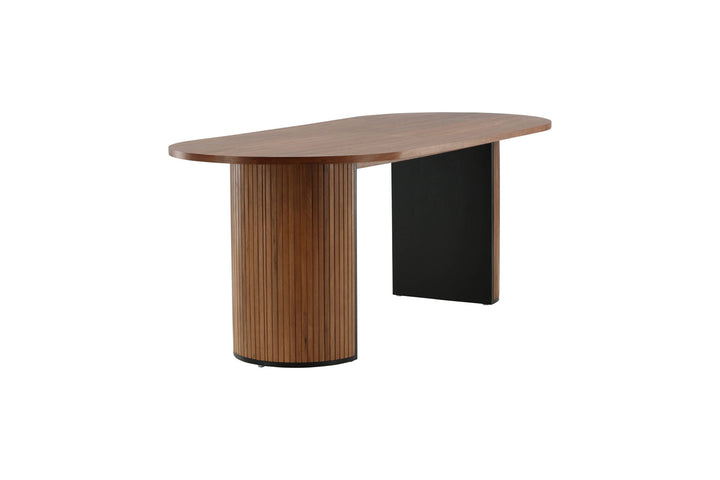 Venture Home Bianca Oval Dining Table - Walnut / Walnut Veneer