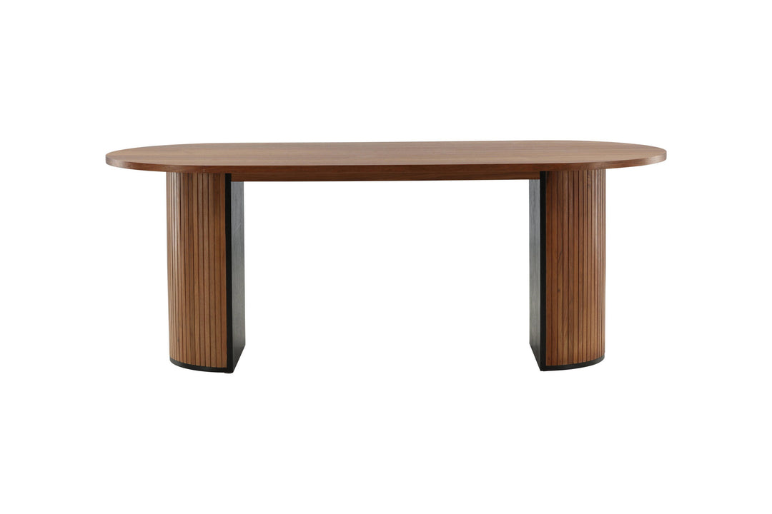 Venture Home Bianca Oval Dining Table - Walnut / Walnut Veneer
