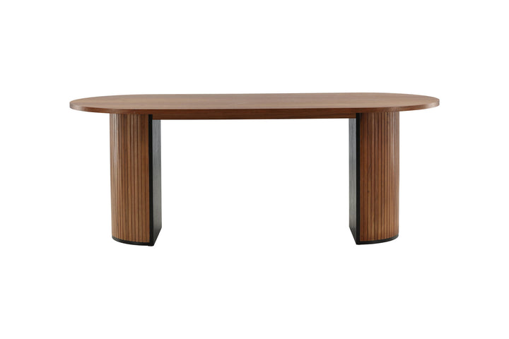 Venture Home Bianca Oval Dining Table - Walnut / Walnut Veneer