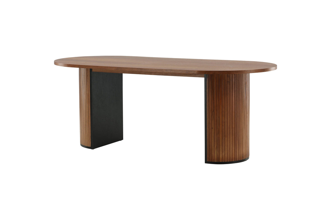 Venture Home Bianca Oval Dining Table - Walnut / Walnut Veneer