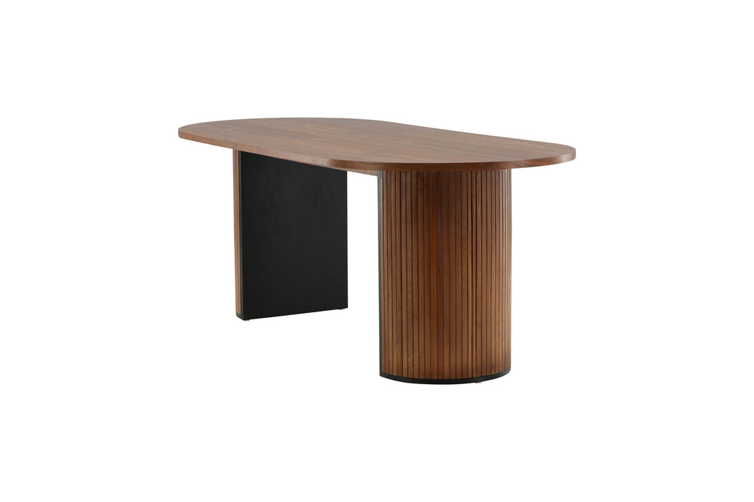 Venture Home Bianca Oval Dining Table - Walnut / Walnut Veneer