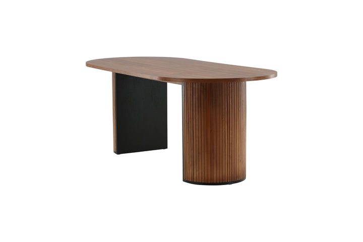 Venture Home Bianca Oval Dining Table - Walnut / Walnut Veneer