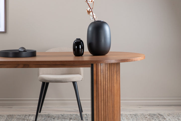 Venture Home Bianca Oval Dining Table - Walnut / Walnut Veneer