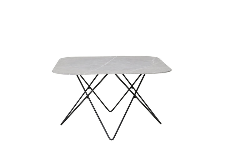 Venture Home Tristar Sofa Table - Black / Grey Glass Marble