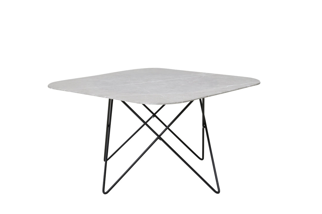Venture Home Tristar Sofa Table - Black / Grey Glass Marble