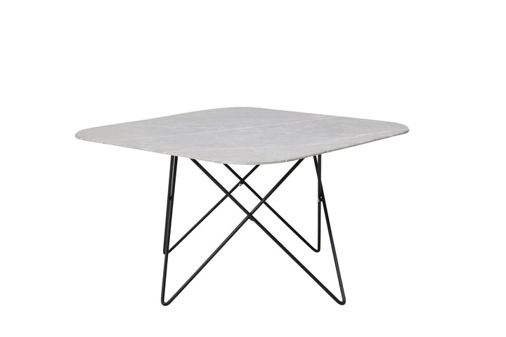 Venture Home Tristar Sofa Table - Black / Grey Glass Marble