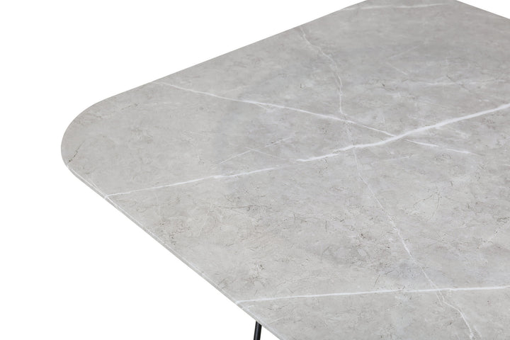 Venture Home Tristar Sofa Table - Black / Grey Glass Marble