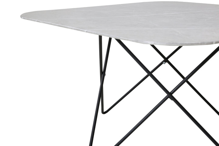 Venture Home Tristar Sofa Table - Black / Grey Glass Marble