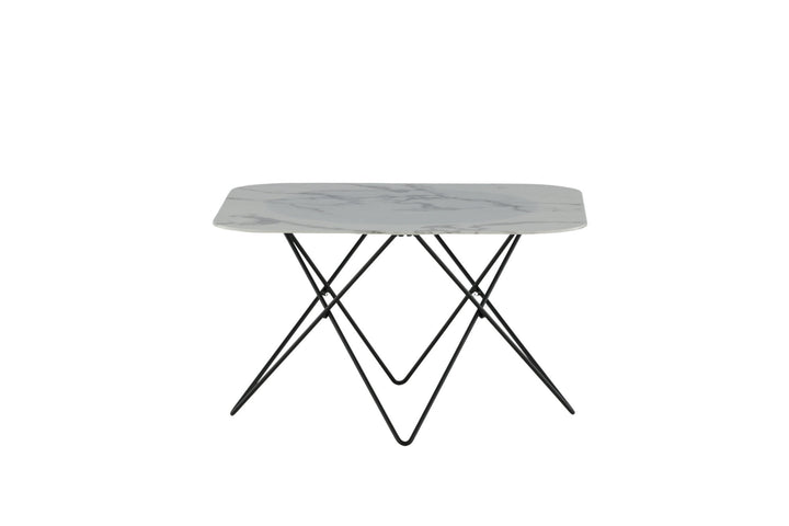 Venture Home Tristar Sofa Table - Black / White Glass Marble