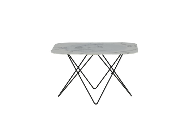 Venture Home Tristar Sofa Table - Black / White Glass Marble