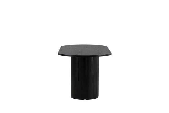 Venture Home Bianca Oval Dining Table - Black / Black Veneer