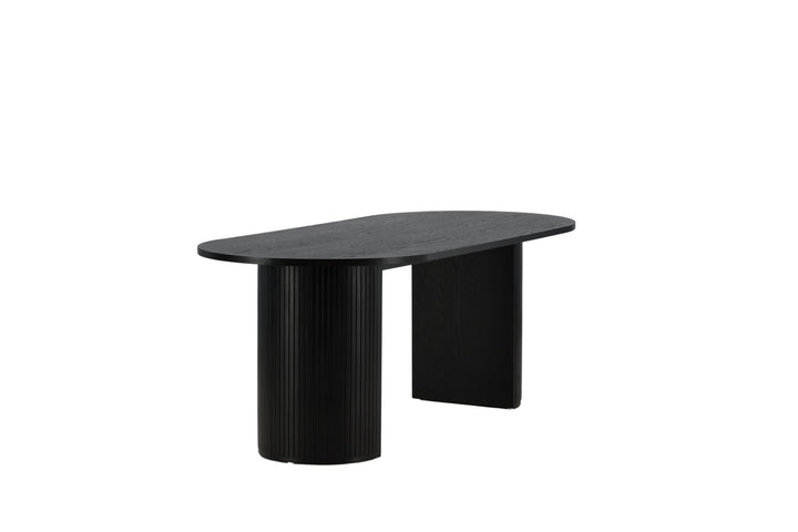 Venture Home Bianca Oval Dining Table - Black / Black Veneer