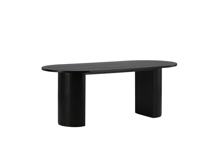 Venture Home Bianca Oval Dining Table - Black / Black Veneer