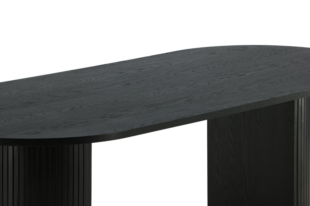 Venture Home Bianca Oval Dining Table - Black / Black Veneer