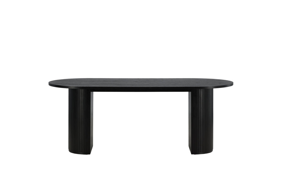 Venture Home Bianca Oval Dining Table - Black / Black Veneer