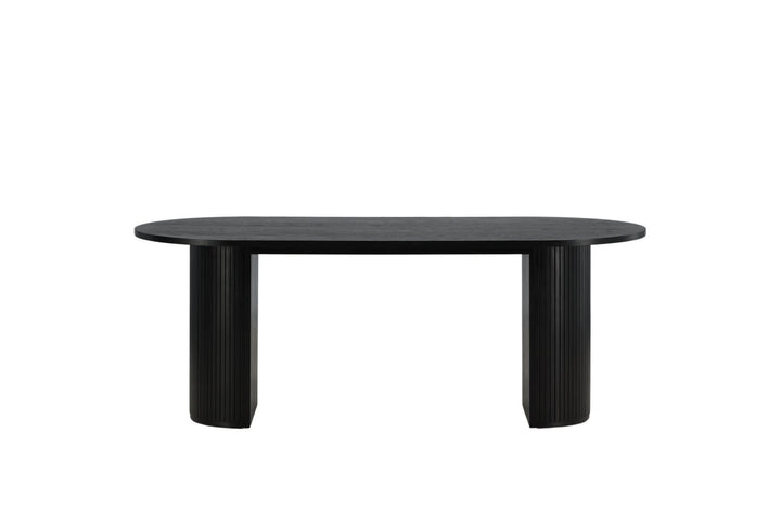 Venture Home Bianca Oval Dining Table - Black / Black Veneer