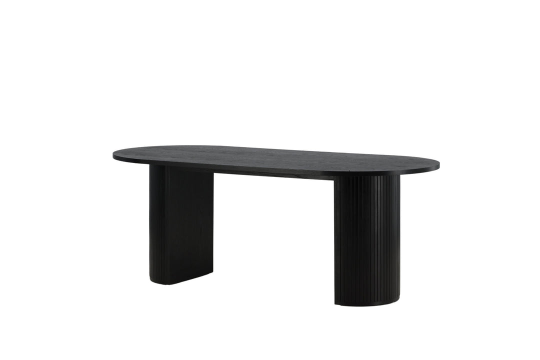 Venture Home Bianca Oval Dining Table - Black / Black Veneer