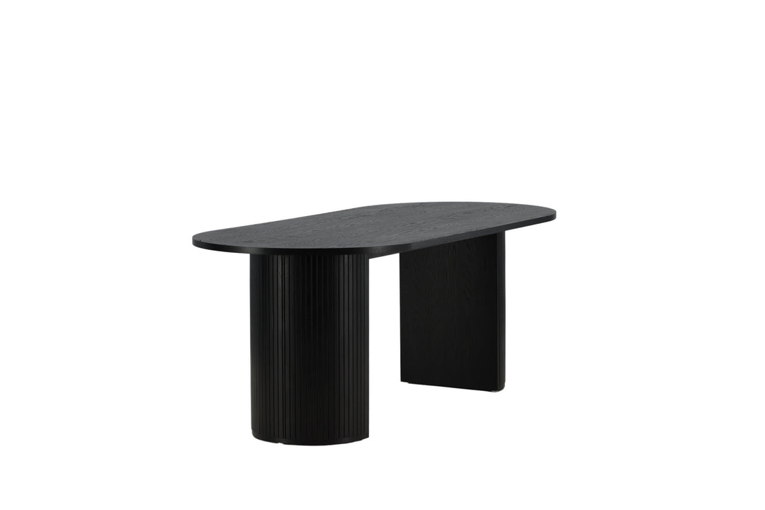 Venture Home Bianca Oval Dining Table - Black / Black Veneer