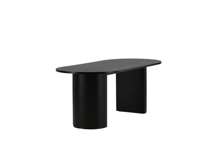Venture Home Bianca Oval Dining Table - Black / Black Veneer