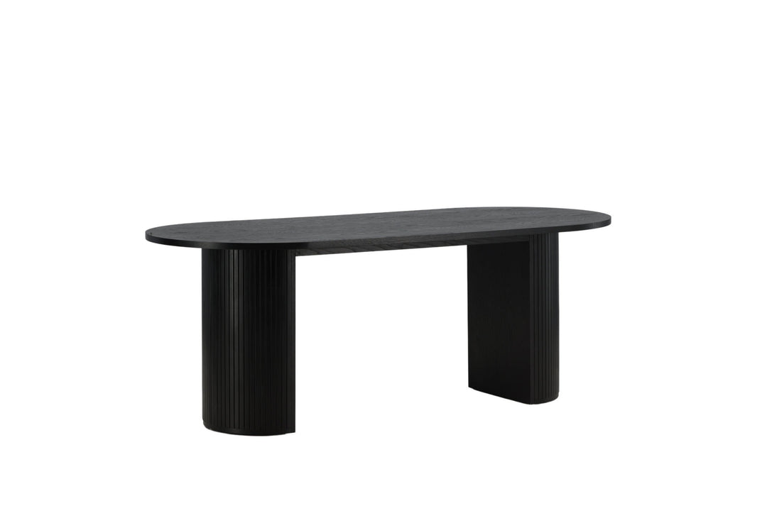 Venture Home Bianca Oval Dining Table - Black / Black Veneer