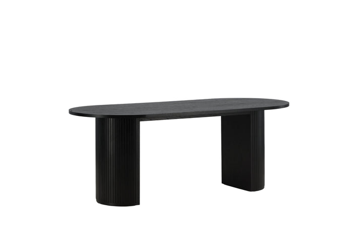 Venture Home Bianca Oval Dining Table - Black / Black Veneer