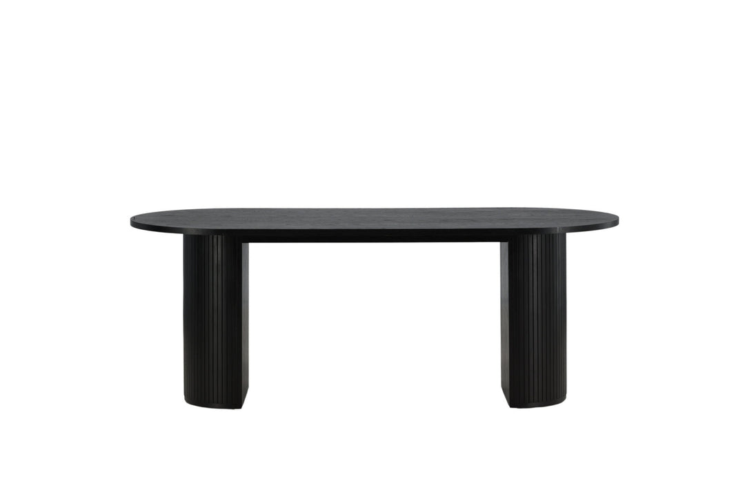 Venture Home Bianca Oval Dining Table - Black / Black Veneer
