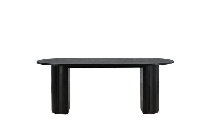 Venture Home Bianca Oval Dining Table - Black / Black Veneer
