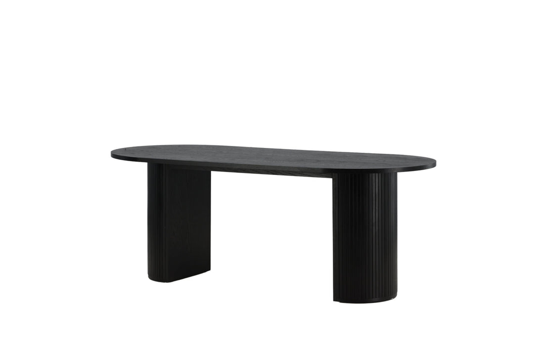 Venture Home Bianca Oval Dining Table - Black / Black Veneer
