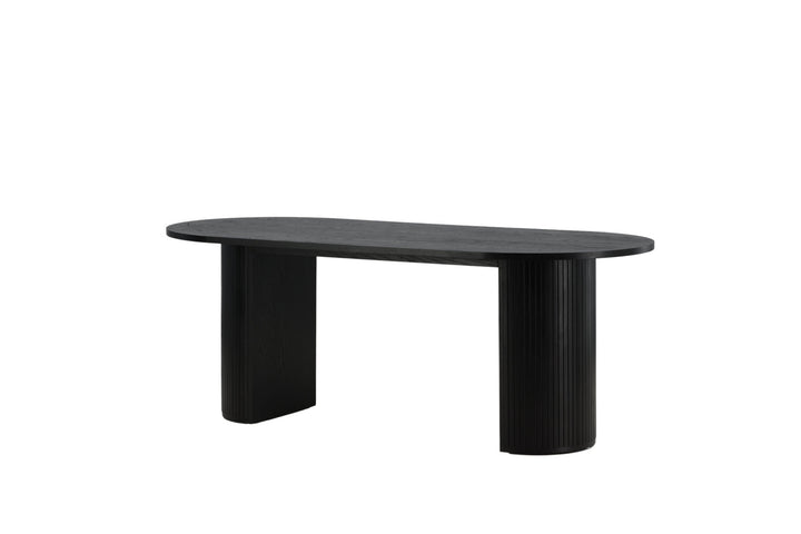 Venture Home Bianca Oval Dining Table - Black / Black Veneer