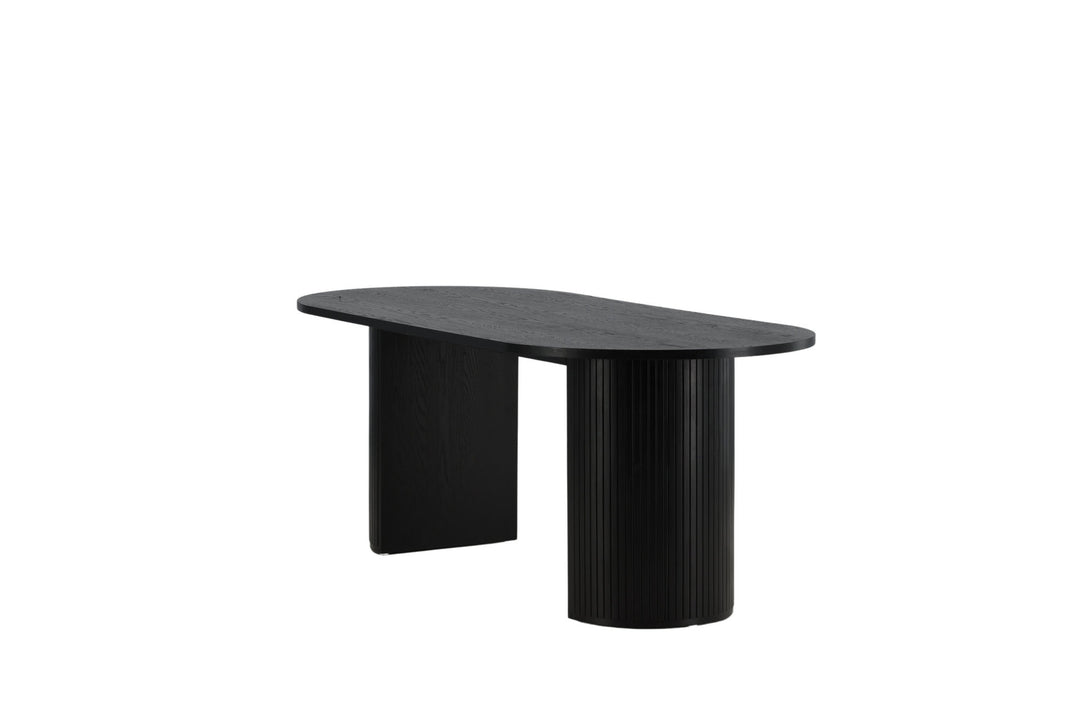 Venture Home Bianca Oval Dining Table - Black / Black Veneer