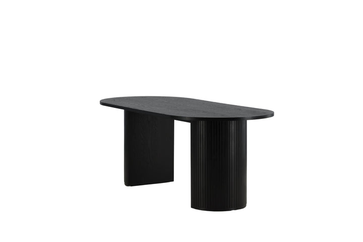 Venture Home Bianca Oval Dining Table - Black / Black Veneer