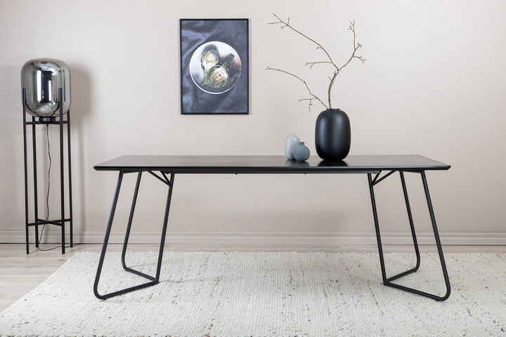 Venture Home Petra Dining Table - Black / Black Veneer