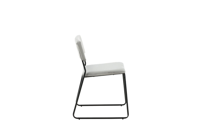 Venture Home Kenth Chair 2-pack - Black / Light Grey Velvet
