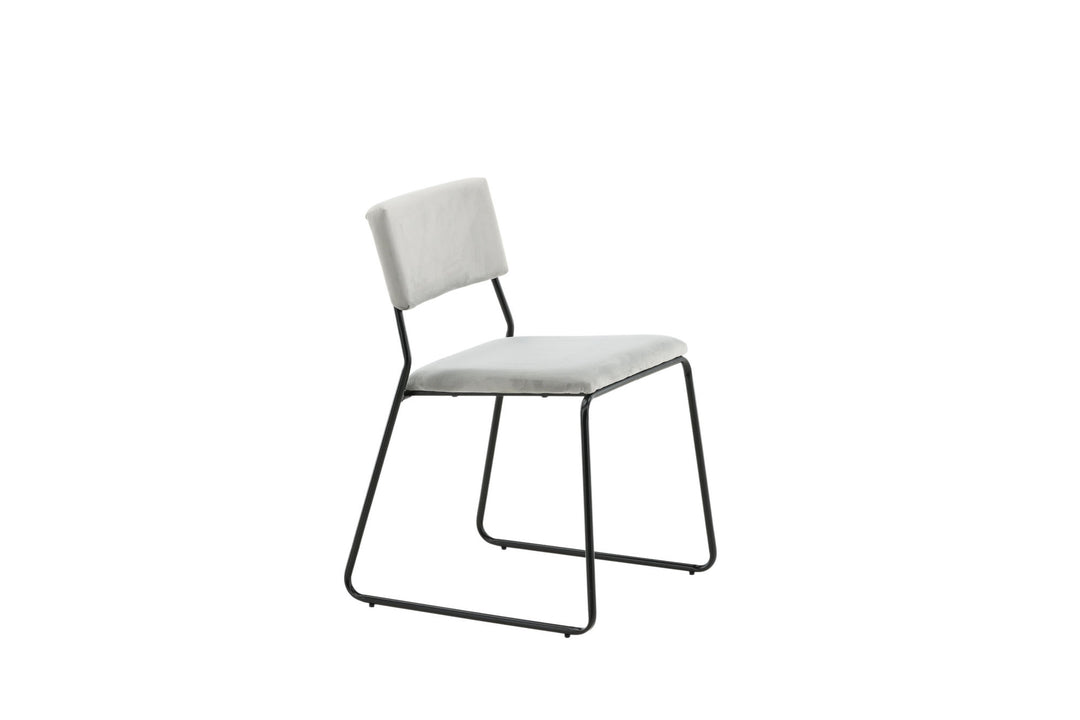Venture Home Kenth Chair 2-pack - Black / Light Grey Velvet